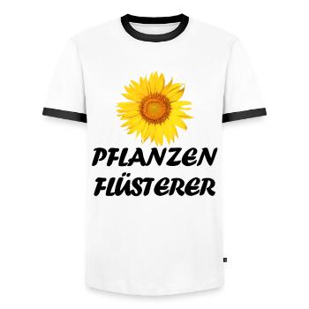 Gärtner Spruch Hobby Pflanzen Flüsterer Sonnen - Männer Kontrast-T-Shirt - Weiß/Schwarz - Vorne - AI Model Female 172 light (172cm) & AI Model Male 178 dark (178cm)
