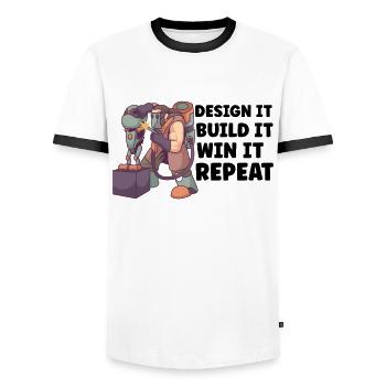 Robotik Ingenieur Für Maschinelles Lernen - Männer Kontrast-T-Shirt - Weiß/Schwarz - Vorne - AI Model Female 172 light (172cm) & AI Model Male 178 dark (178cm)