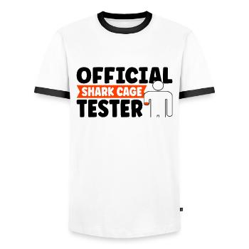 Hand Arm Amputee Assembly Required Amputation - Men's Ringer Shirt - white/black - Front - AI Model Female 172 light (172cm) & AI Model Male 178 dark (178cm)