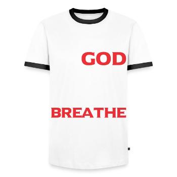 Respiratory therapists Respiratory therapist Occupational therapists - Men's Ringer Shirt - white/black - Front - AI Model Female 172 light (172cm) & AI Model Male 178 dark (178cm)