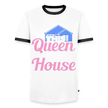 Propriétaire Propriétaire Cadeau Propriétaire Propriétaire - T-shirt contrasté Homme - blanc/noir - Devant - AI Model Female 172 light (172cm) & AI Model Male 178 dark (178cm)