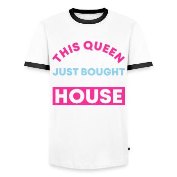 Propriétaire Propriétaire Cadeau Propriétaire Propriétaire - T-shirt contrasté Homme - blanc/noir - Devant - AI Model Female 172 light (172cm) & AI Model Male 178 dark (178cm)
