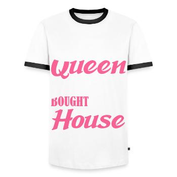 Propriétaire Propriétaire Cadeau Propriétaire Propriétaire - T-shirt contrasté Homme - blanc/noir - Devant - AI Model Female 172 light (172cm) & AI Model Male 178 dark (178cm)