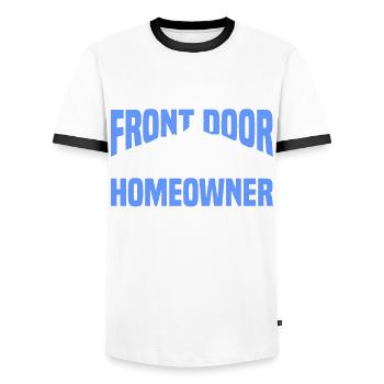 Propriétaire Propriétaire Cadeau Propriétaire Propriétaire - T-shirt contrasté Homme - blanc/noir - Devant - AI Model Female 172 light (172cm) & AI Model Male 178 dark (178cm)