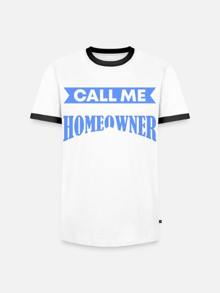 Hausbesitzer Eigentümer Geschenk Hauseigentümer - Männer Kontrast-T-Shirt - Weiß/Schwarz