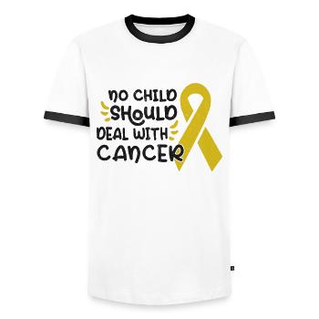 Childhood Cancer Awareness Month Mom Mother Gift - Men's Ringer Shirt - white/black - Front - AI Model Female 172 light (172cm) & AI Model Male 178 dark (178cm)