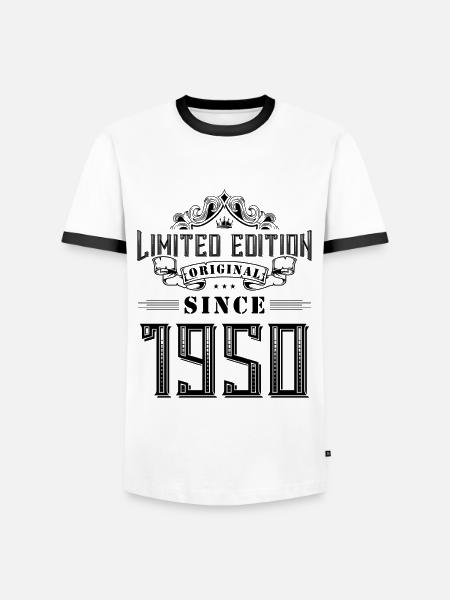 Édition limitée 1950 - T-shirt contrasté Homme - blanc/noir