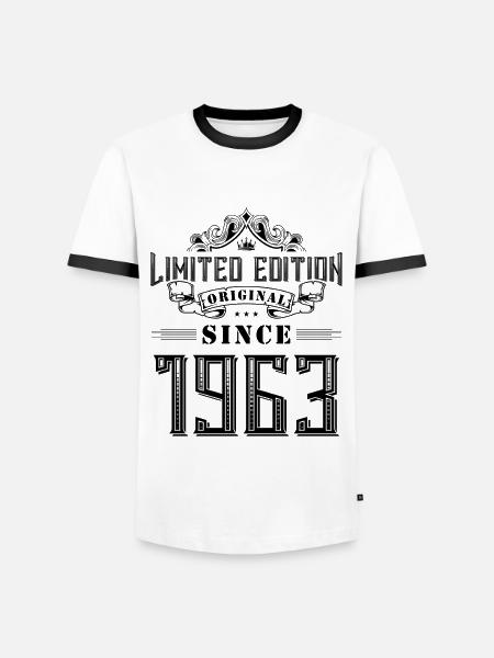1963 limited edition - Männer Kontrast-T-Shirt - Weiß/Schwarz