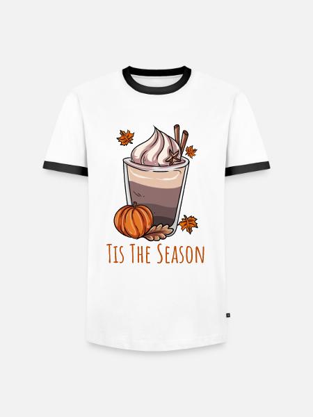 Coffee lovers autumn - Men's Ringer Shirt - white/black