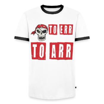 Pirate Kids Skull Party Pirates - T-shirt contrasté Homme - blanc/noir - Devant - AI Model Female 172 light (172cm) & AI Model Male 178 dark (178cm)