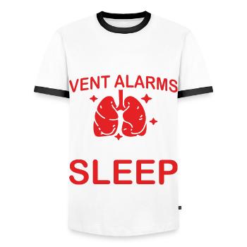 Respiratory therapists Respiratory therapist Occupational therapists - Men's Ringer Shirt - white/black - Front - AI Model Female 172 light (172cm) & AI Model Male 178 dark (178cm)