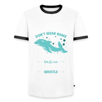 Delphin-liebhaber-meeresbiologe-wassertier - Männer Kontrast-T-Shirt - Weiß/Schwarz - Vorne - AI Model Female 172 light (172cm) & AI Model Male 178 dark (178cm)
