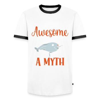 Be so great that people will find you for a - Men's Ringer Shirt - white/black - Front - AI Model Female 172 light (172cm) & AI Model Male 178 dark (178cm)