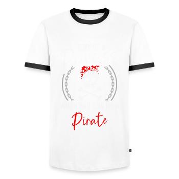 Why be a princess when you have a - Men's Ringer Shirt - white/black - Front - AI Model Female 172 light (172cm) & AI Model Male 178 dark (178cm)