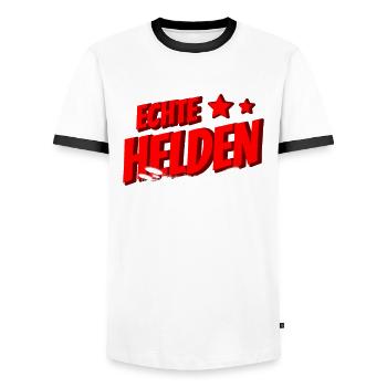 Schlagzeuger Drummer Musiker Schlagzeug für - Männer Kontrast-T-Shirt - Weiß/Schwarz - Vorne - AI Model Female 172 light (172cm) & AI Model Male 178 dark (178cm)
