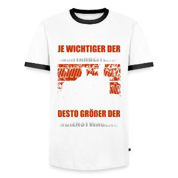 Trucker Männer Truck Fernfahrer LKW Fahrer für - Männer Kontrast-T-Shirt - Weiß/Schwarz - Vorne - AI Model Female 172 light (172cm) & AI Model Male 178 dark (178cm)