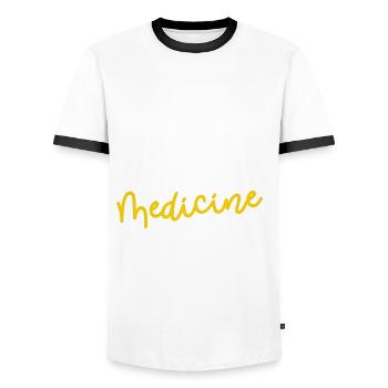 Kaffee Und Medizin Arzt Arzt - Männer Kontrast-T-Shirt - Weiß/Schwarz - Vorne - AI Model Female 172 light (172cm) & AI Model Male 178 dark (178cm)