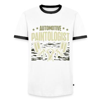 Car Painter Car Painter - Men's Ringer Shirt - white/black - Front - AI Model Female 172 light (172cm) & AI Model Male 178 dark (178cm)