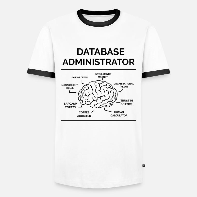 Database Administrator - Men's Ringer Shirt - white/black