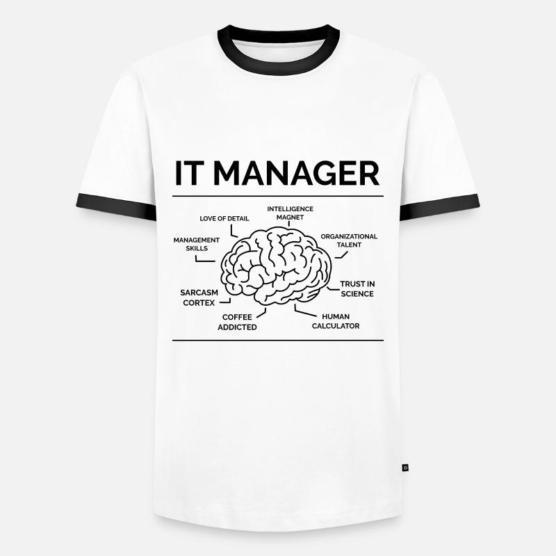 IT Manager - Men's Ringer Shirt - white/black