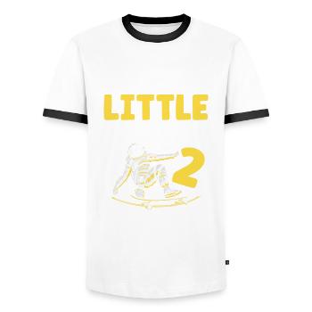 This little astronaut is all the best for - Men's Ringer Shirt - white/black - Front - AI Model Female 172 light (172cm) & AI Model Male 178 dark (178cm)