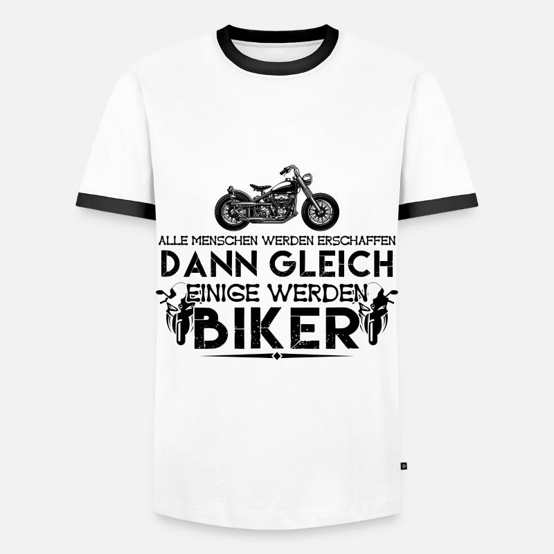 ich bin Biker | Biker ! - Männer Kontrast-T-Shirt - Weiß/Schwarz