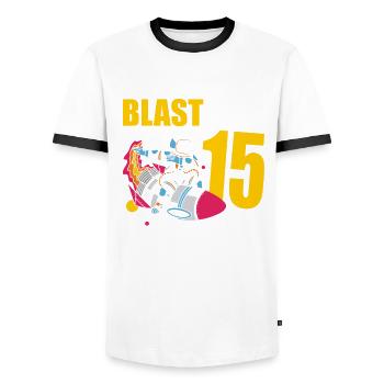 I'm 15 Astronaut Lover Spaceship Happy - Men's Ringer Shirt - white/black - Front - AI Model Female 172 light (172cm) & AI Model Male 178 dark (178cm)