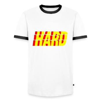 Wenn Das Leben Hart Wird Draw A Card - Männer Kontrast-T-Shirt - Weiß/Schwarz - Vorne - AI Model Female 172 light (172cm) & AI Model Male 178 dark (178cm)