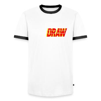 Je tirerais le booster pack, amoureux de - T-shirt contrasté Homme - blanc/noir - Devant - AI Model Female 172 light (172cm) & AI Model Male 178 dark (178cm)