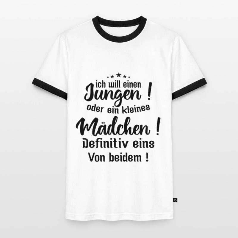 Kleiner Junge | ich will einen jungen oder ein Männer Kontrast-T-Shirt