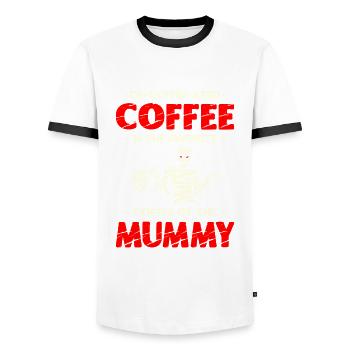 Egyptian mythology Egypt Archaeology Coffee - Men's Ringer Shirt - white/black - Front - AI Model Female 172 light (172cm) & AI Model Male 178 dark (178cm)