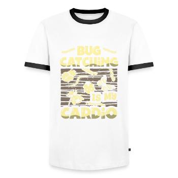 Bug Catching is my cardio insect entomologist - Men's Ringer Shirt - white/black - Front - AI Model Female 172 light (172cm) & AI Model Male 178 dark (178cm)