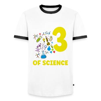 Es Ist Mein 3-jähriger - Männer Kontrast-T-Shirt - Weiß/Schwarz - Vorne - AI Model Female 172 light (172cm) & AI Model Male 178 dark (178cm)