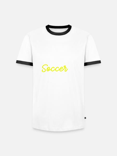 Football Eating Sleeping Repeating Football - Men's Ringer Shirt - white/black