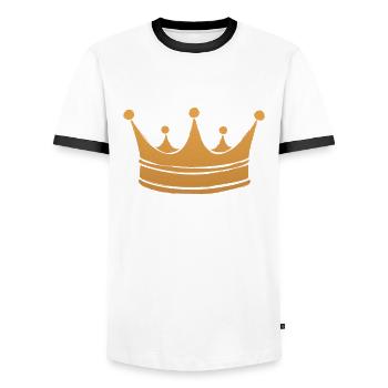 Black Woman African American Pride - Männer Kontrast-T-Shirt - Weiß/Schwarz - Vorne - AI Model Female 172 light (172cm) & AI Model Male 178 dark (178cm)