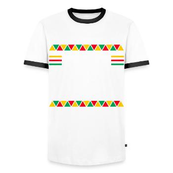 Black Woman African American Pride - Männer Kontrast-T-Shirt - Weiß/Schwarz - Vorne - AI Model Female 172 light (172cm) & AI Model Male 178 dark (178cm)