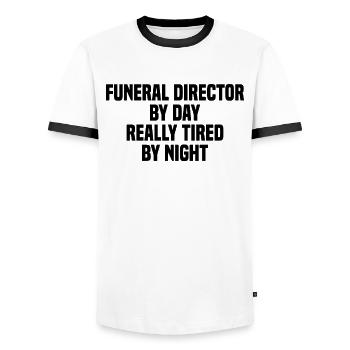 Croque-mort - T-shirt contrasté Homme - blanc/noir - Devant - AI Model Female 172 light (172cm) & AI Model Male 178 dark (178cm)