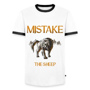 Wildtier Tier Werwolf Liebhaber Wolf Flüsterer - Männer Kontrast-T-Shirt - Weiß/Schwarz - Vorne - AI Model Female 172 light (172cm) & AI Model Male 178 dark (178cm)