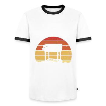May all your bacon BBQ crickets burn - Men's Ringer Shirt - white/black - Front - AI Model Female 172 light (172cm) & AI Model Male 178 dark (178cm)