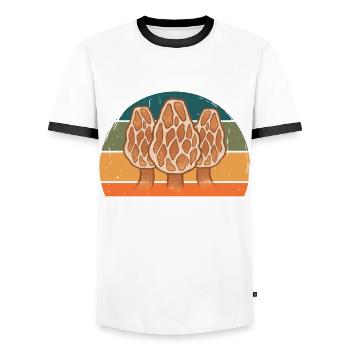 Morel Mushroom Hunting Nicht Alle Wanderer - Männer Kontrast-T-Shirt - Weiß/Schwarz - Vorne - AI Model Female 172 light (172cm) & AI Model Male 178 dark (178cm)