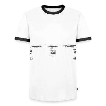 Trucker Job Profession Diesel trailer Truck driver - Men's Ringer Shirt - white/black - Front - AI Model Female 172 light (172cm) & AI Model Male 178 dark (178cm)