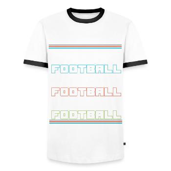 Soccer Total Soccer Total Soccer - T-shirt contrasté Homme - blanc/noir - Devant - AI Model Female 172 light (172cm) & AI Model Male 178 dark (178cm)