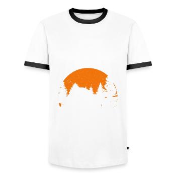 Être scout n’est pas un cadeau scout de loisir - T-shirt contrasté Homme - blanc/noir - Devant - AI Model Female 172 light (172cm) & AI Model Male 178 dark (178cm)