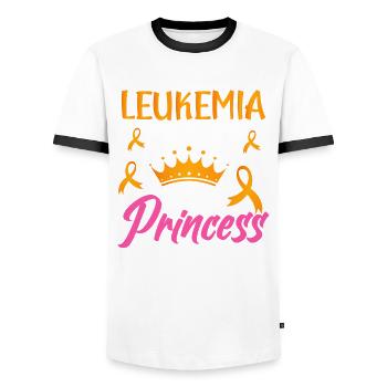 Leukemia Awareness Month Leukemia Survivor - Men's Ringer Shirt - white/black - Front - AI Model Female 172 light (172cm) & AI Model Male 178 dark (178cm)