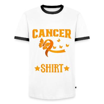 Leukemia Awareness Month Leukemia Survivor - Men's Ringer Shirt - white/black - Front - AI Model Female 172 light (172cm) & AI Model Male 178 dark (178cm)