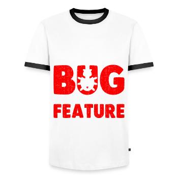 Web Developer Website Development IT Programmer - Men's Ringer Shirt - white/black - Front - AI Model Female 172 light (172cm) & AI Model Male 178 dark (178cm)
