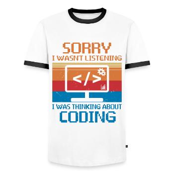 Webentwickler Website-entwicklung It-programmierer - Männer Kontrast-T-Shirt - Weiß/Schwarz - Vorne - AI Model Female 172 light (172cm) & AI Model Male 178 dark (178cm)