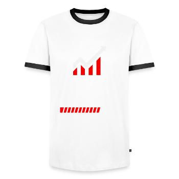 Statistiker In Bearbeitung Datenanalyse Statistik - Männer Kontrast-T-Shirt - Weiß/Schwarz - Vorne - AI Model Female 172 light (172cm) & AI Model Male 178 dark (178cm)