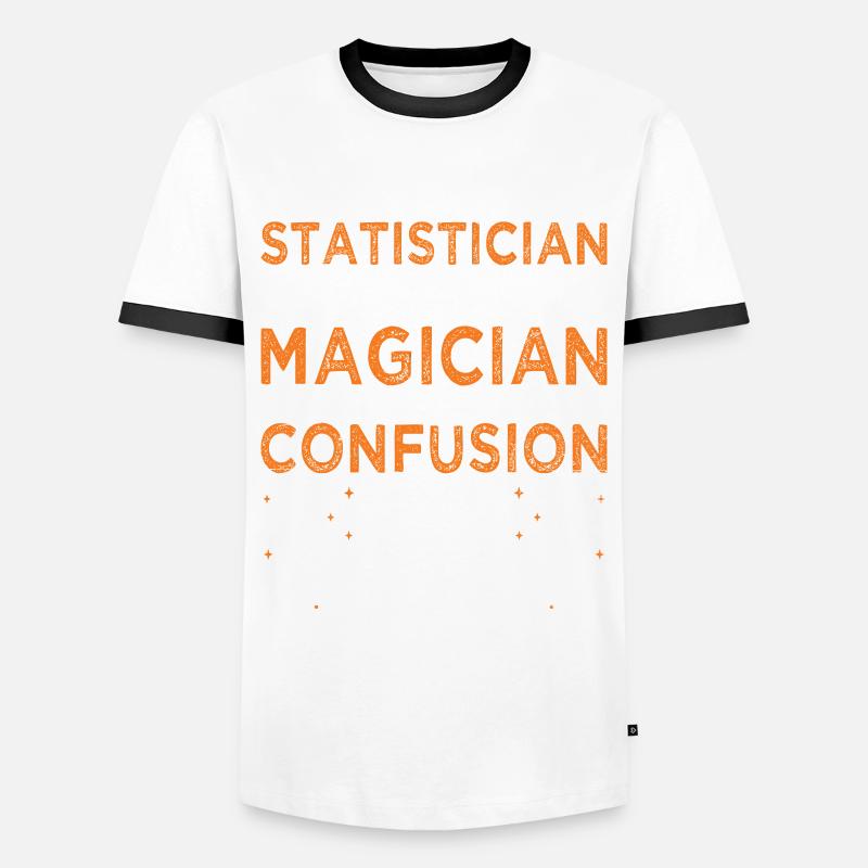 Statistik Datenanalyse Beruf Statistiker - Männer Kontrast-T-Shirt - Weiß/Schwarz
