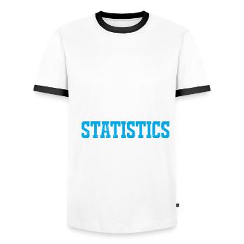 Statistics Data Analysis Profession Statistician - Men's Ringer Shirt - white/black - Front - AI Model Female 172 light (172cm) & AI Model Male 178 dark (178cm)